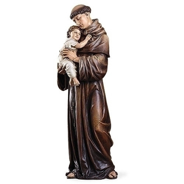 Saint Anthony with Child Church Statue Colored Religious Garden